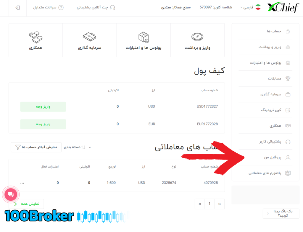 احراز هویت در فارکس چیف