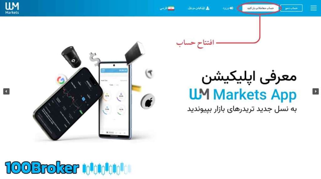 اپلیکیشن بروکر دبلیو ام مارکتس