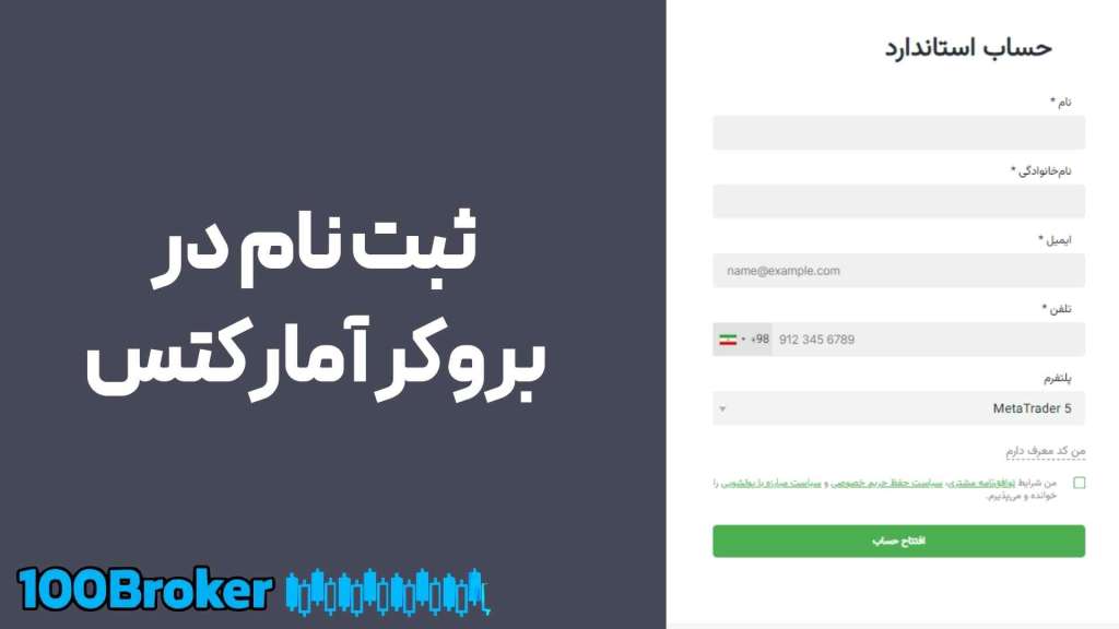 نحوه انجام ثبت نام در بروکر آمارکتس