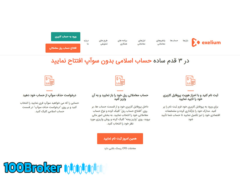 حساب اسلامی در بروکر اکسلیوم