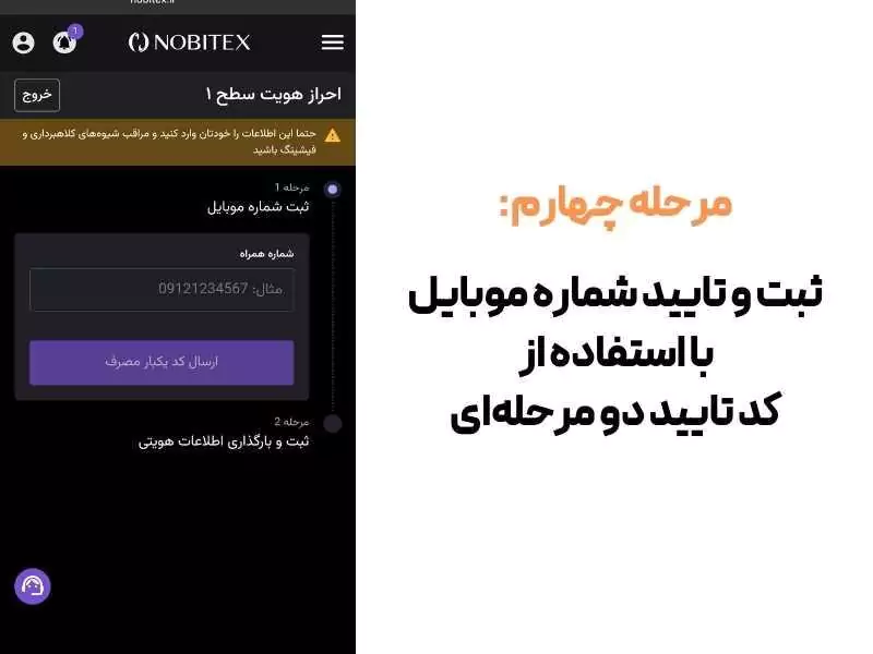 مرحله چهارم ثبت نام در کارگزاری نوبیتکس